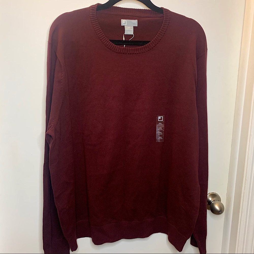 JCPenney Crew neck maroon sweater. Size XXL NWT